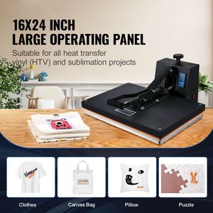 Pressa a Caldo Digitale Industriale 16x24 1700W per T-Shirt, Riscaldamento Rapido e Alta Pressione per Stampa su Magliette - Product Image 1