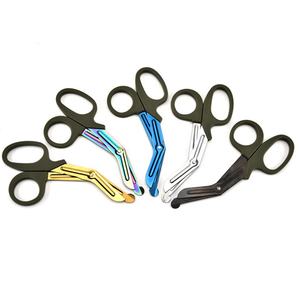 Tijeras médicas de alta calidad para lesiones, tijeras de vendaje para lesiones, Lister, EMT, enfermería, con mango de plástico - Product Image 1