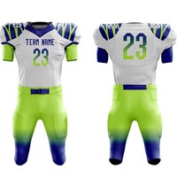 Nouveaux ensembles d'uniformes de football américain de haute qualité, design dernier cri, taille adulte, faible MOQ, pour entraînement d'équipe, vente en ligne.