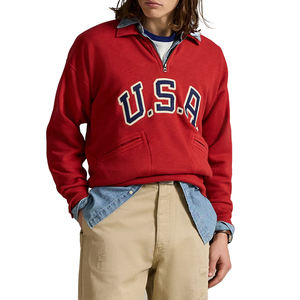 Sweat-shirt graphique en molleton coupe vintage de qualité supérieure pour homme, en mélange de coton, teint et lavé, style streetwear décontracté, marque privée - Product Image 1