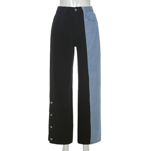 Jeans de Cintura Media, Corte Regular, Largos, de Poliéster/Algodón, Ecológicos, Transpirables, Estilo Casual de Otoño para Mujer, Tallas Grandes - Product Image 1