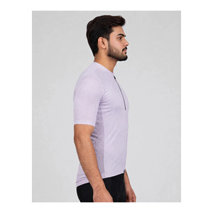 Maillot de cyclisme personnalisé Shan Apparel pour homme, lavande, manches courtes, fermeture éclair sur le devant, respirant, 100 % polyester, pour la course à vélo - Product Image 2
