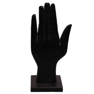 Sculpture artisanale en bois noir mat à motif animalier, pièce d'accentuation décorative pour la maison, style moderne du milieu du siècle |   Vente en gros OEM - Product Image 1