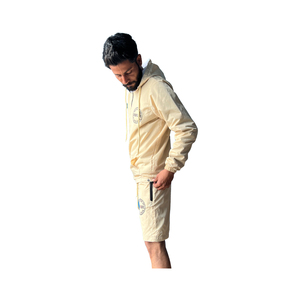 Conjuntos de Chándal Personalizados de Alta Calidad de Nylon y Poliéster de Secado Rápido con Bloques de Color, Estilo Urbano, con Sudadera con Capucha y Cremallera Tipo Tortuga, Pantalones Cortos y 2 Prendas de Abrigo para Hombre - Product Image 2