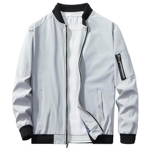 Chaqueta Bomber Estilo Aviador Personalizada para Hombre, Cierre Completo, Puños Acanalados, Moda Casual, Proveedor Mayorista - Product Image 1