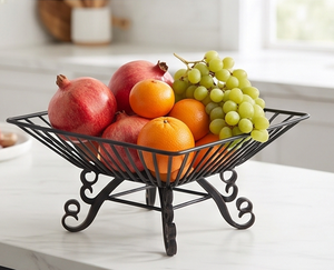 Frutero Decorativo de Metal Negro de Primera Calidad con Diseño Vintage, Perfecto para Decoración de Mesa de Cocina y Uso como Cesta, Ideal para Venta al por Mayor - Product Image 6