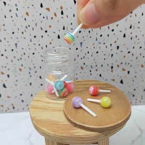 1 12 Scale Candy Jar Bottle Miniature with Lollipop Clear Glass Jar for Dollhouse Playground Decor <b>Accessories</b> for Age 14+ - Product Image 6