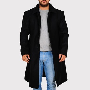Veste en cuir classique noire, streetwear, écologique, coupe-vent - Product Image 1