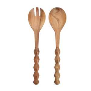 <b>Wooden</b> Handle Kitchen Knife Set with Acacia Block <b>Wooden</b> Spoon Set Customized Logo Serving Spoon Set Cook's Spoon - Product Image 1