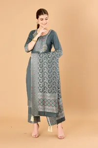 Safaa Winter Premium Acrowool Woven Unstitched Ladies <b>Dress</b> Material with Stole <b>woollen</b> suits <b>dress</b> material Winter - Product Image 2
