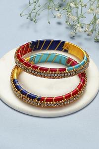 Colorful Handmade Thread <b>Bangles</b> Set Silk Wrapped Traditional Indian Jewelry Women Bridal Party Wear Bulk - Product Image 6