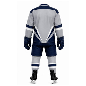 Uniforme de hockey sur glace pour hommes, manches longues, tissu chaud et doux, tenue d'équipe confortable, tenue de match sur glace, style quotidien - Product Image 2