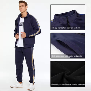 Ensemble de survêtement tendance en matière de qualité supérieure, coupe ajustée, nouveau design, sur mesure, pour homme, deux pièces - Product Image 4