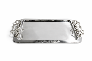 Luxury Gold Stainless Steel Serving Tray Round – Arabic Hospitality <b>Platter</b> for Ramadan Eid Majlis Serving - Product Image 3