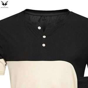 Black Cotton Casual Short Sleeve T-Shirt With Cream Cuff Matching Shorts <b>Set</b> Summer <b>Knitted</b> Men’s Outerwear <b>Sets</b> - Product Image 4
