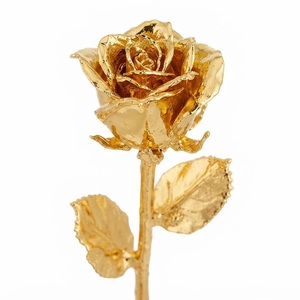 24K Gold Rose Flower Handcrafted Real Rose Dipped in Gold with Customized <b>Gift</b> <b>Box</b> for <b>Valentines</b> Day Wedding Anniversary <b>Gift</b> - Product Image 1