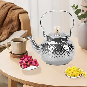 Couvercle de théière et cafetière intemporel en acier inoxydable écologique avec poignée, durable, finition brillante, pour hôtel, restaurant, maison - Product Image 4