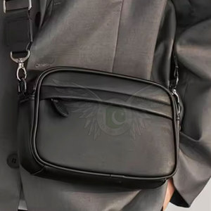 Sac banane en cuir à fermeture éclair, résistant à l'eau, écologique, mode féminine pour la course, le cyclisme, la randonnée, le quotidien, noir, forme boîte - Product Image 6