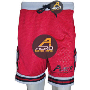 Pantalones Cortos Deportivos Aero Faster Impex para Hombre, con Logotipo Frontal, Estilo Urbano, Secado Rápido, Cintura Elástica con Franja Lateral, Negro con Ribete Rojo - Product Image 5