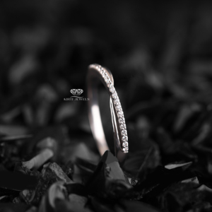 Curved Lab Grown Diamond Twisted Wedding Band 14K Gold Minimalist Stackable Bridal <b>Ring</b> Matching Band Manufacturer Supplier - Product Image 1