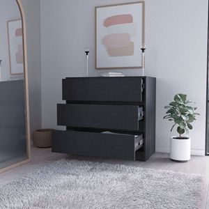 Avra comò a 3 cassetti con piano in legno fabbricato e cassettiera elegante frontale - Product Image 4