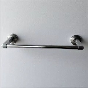 Porte-serviettes mural minimaliste en métal, résistant à la rouille, support de rangement pour salle de bain, porte-serviettes simple niveau - Product Image 1