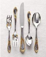 Ensemble de couverts élégant de style royal, poli miroir, en acier inoxydable durable, respectueux de l'environnement, compatible lave-vaisselle, pour mariages et fêtes