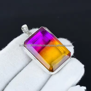 Collier amétrine Pendentif citrine en argent sterling Pierre de naissance de novembre Pendentif amétrine Cristal de guérison Pierre de naissance de février - Product Image 3