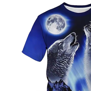 T-shirt pour homme en coton 100% de qualité supérieure, imprimé par sublimation, taille plus, vêtements décontractés, imprimé numériquement - Product Image 3