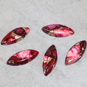 Piedra Preciosa Natural de Turquesa Cobre Rosa en Forma de Marquesa de 10x20mm, Piedra Suelta para Fabricación de Joyería, Venta al Por Mayor - Product Image 3