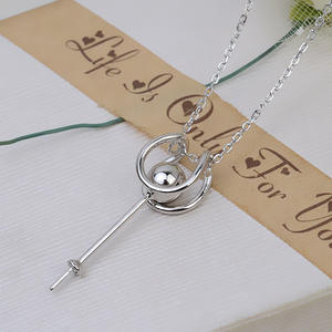 Collier en argent S925 fait main, version coréenne, avec pendentif en perle populaire européen et américain, ensemble de collier 2723 pour femmes - Product Image 5