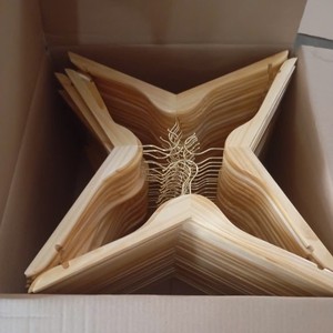 Durable Pine <b>Wood</b> <b>Coat</b> <b>Hangers</b> with Metal Accessories | Vietnam Supplier | Bulk Wholesale - Product Image 4