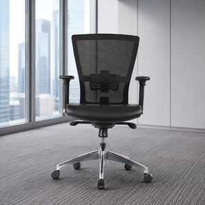 KINSHA Modern Power <b>Office</b> <b>Chair</b> Ergonomic Adjustable Armrest <b>Swivel</b> Chrome Base Open Back PU Leather Commercial Furniture - Product Image 1