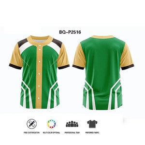 Custom Breathable <b>Baseball</b> Jersey Men Shirts Heat Transfer Print 100 Percent Polyester Custom Style - Product Image 3