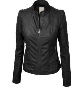 Chaqueta de Motocicleta de Piel de Oveja Auténtica para Mujer, Marca PIHA SPORTS, Tejida, Manga Larga, Resistente al Viento, Transpirable, Estilo Vintage de Invierno, con Cierre - Product Image 1