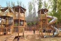 Parque infantil al aire libre, Columpio de madera, parque infantil al aire libre, parque infantil de madera para niños, parque infantil al aire libre