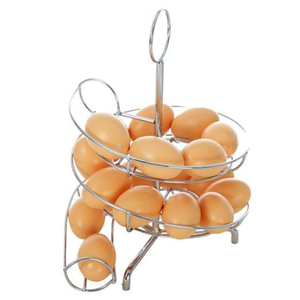 Luxury Design Wire Egg Holder Stand Metal <b>Rack</b> For Fresh Farm Eggs Handcrafted Storage Basket For <b>Kitchen</b> & Farmhouse Decor - Product Image 6