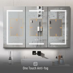 Mobile da Bagno a Parete Bianco a 3 Ante con Specchio LED - Product Image 6