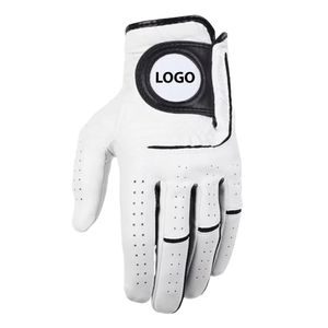 Gants de golf pour hommes personnalisables en cuir véritable, antidérapants, respirants, légers, à doigts complets, pour usage sportif, avec logo, couleur et taille personnalisables - Product Image 3