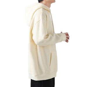 เสื้อฮู้ดดี้สไตล์ฮิปฮอปทรงหลวมแบบสั่งทำพิเศษ ผ้าฝ้าย 100% สีพื้นลำลองสำหรับผู้ชาย - Product Image 6