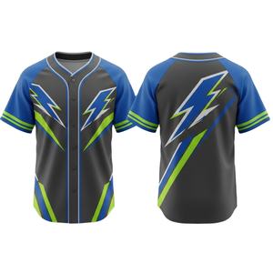 Maillots de baseball personnalisés respirants et à séchage rapide pour les équipes OEM/ODM avec logo personnalisé et fabricant d'uniformes sportifs - Product Image 1