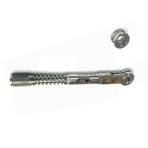Dental <b>Torque</b> Wrench 4.0mm Hex 6.35mm Hex 10-40ncm Knurled Grip Silver Manual Surgical Instrument Class I - Product Image 3