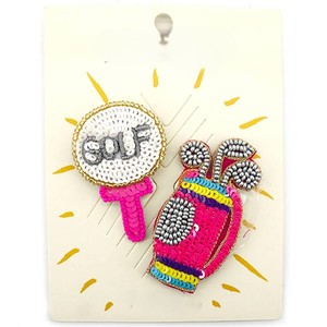 Set de broches de cobre con cuentas para coche y scooter, hechos a mano, bordados con lentejuelas, de diseñador, de moda, parches, apliques, personalizados, al por mayor, para bolsos - Product Image 3