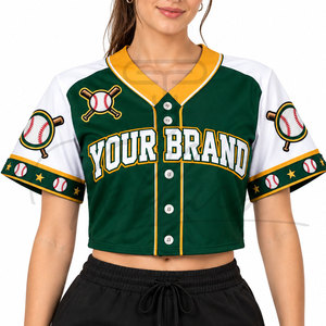 Maillot de baseball court de haute qualité pour femme, uniforme d'équipe léger, respirant, séchage rapide, vente en gros OEM - Product Image 1