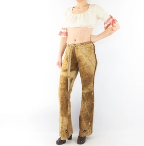 Pantalon en daim pour femme, cuir souple de qualité supérieure, coupe décontractée, taille haute, pantalon tendance, vente en gros, fabricant OEM sur mesure - Product Image 3