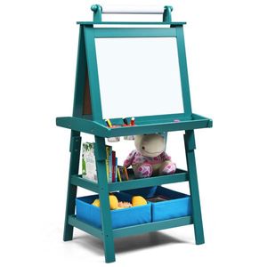 3-in-1 Double Sided Green Art Easel with <b>Storage</b> <b>Drawing</b> Toys for Kids - Product Image 5