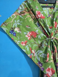 Pantalon de nuit long pour femme à imprimé oiseaux verts, décontracté, en tissu tissé doux et confortable, à motifs, pour l'été - Product Image 3