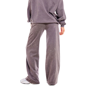Conjunto Deportivo de Felpa para Mujer, Talla Grande, Invierno, Color Sólido, 100% Algodón, Personalizable con Logotipo, Venta al Por Mayor, 2 Piezas, Sudadera - Product Image 4
