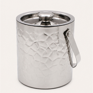 Wholesale Double Walled Stainless Steel Ice <b>Bucket</b> with <b>Lid</b> and Handle Hammered Insulated Ice Pail for Bar Hotel Restaurant - Product Image 1