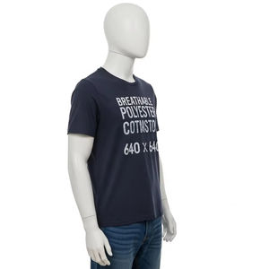 Breathable O Neck Polyester Cotton T <b>Shirts</b> with Silk Screen Printing Soft Fabric Casual Streetwear Custom Logo Tee Tops - Product Image 2